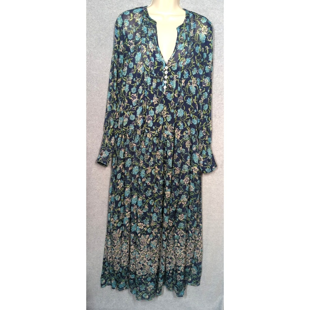 Free People See It Through Maxi Dress Women S Blue Twilight Lagan Look Festival